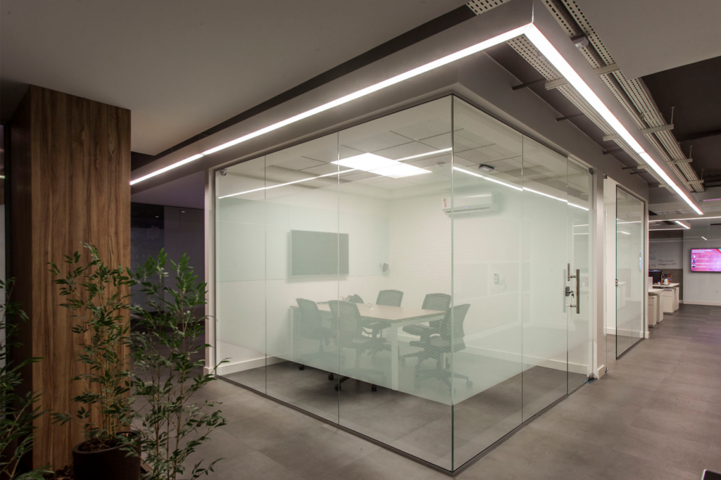 divisória de vidro para escritório