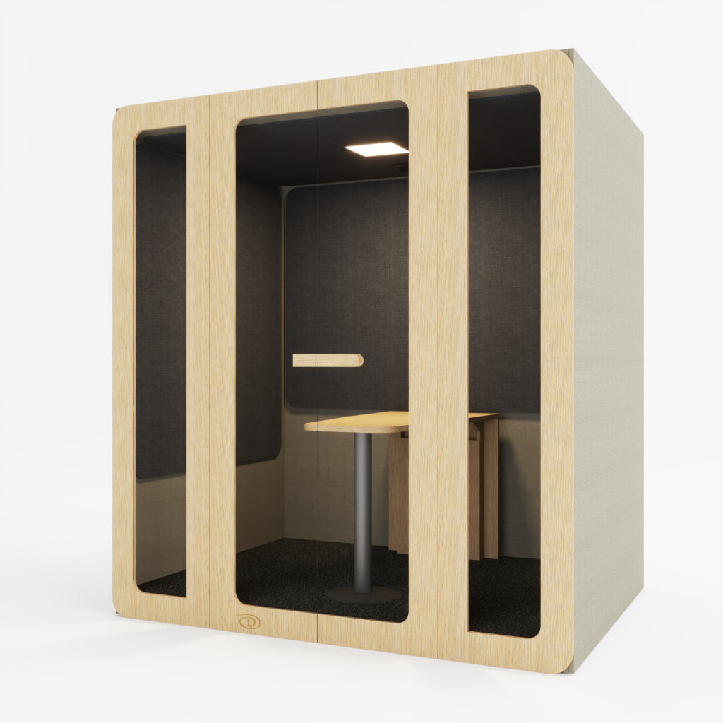 cabine acústica de 4 pessoas para escritório / reunião - ampia design